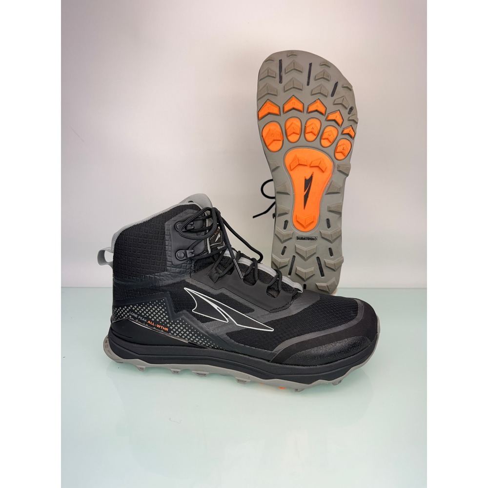 Altra Lone Peak ALL-WTHR Mid Black Hiking Boots Mens 9 Trail Running Waterproof